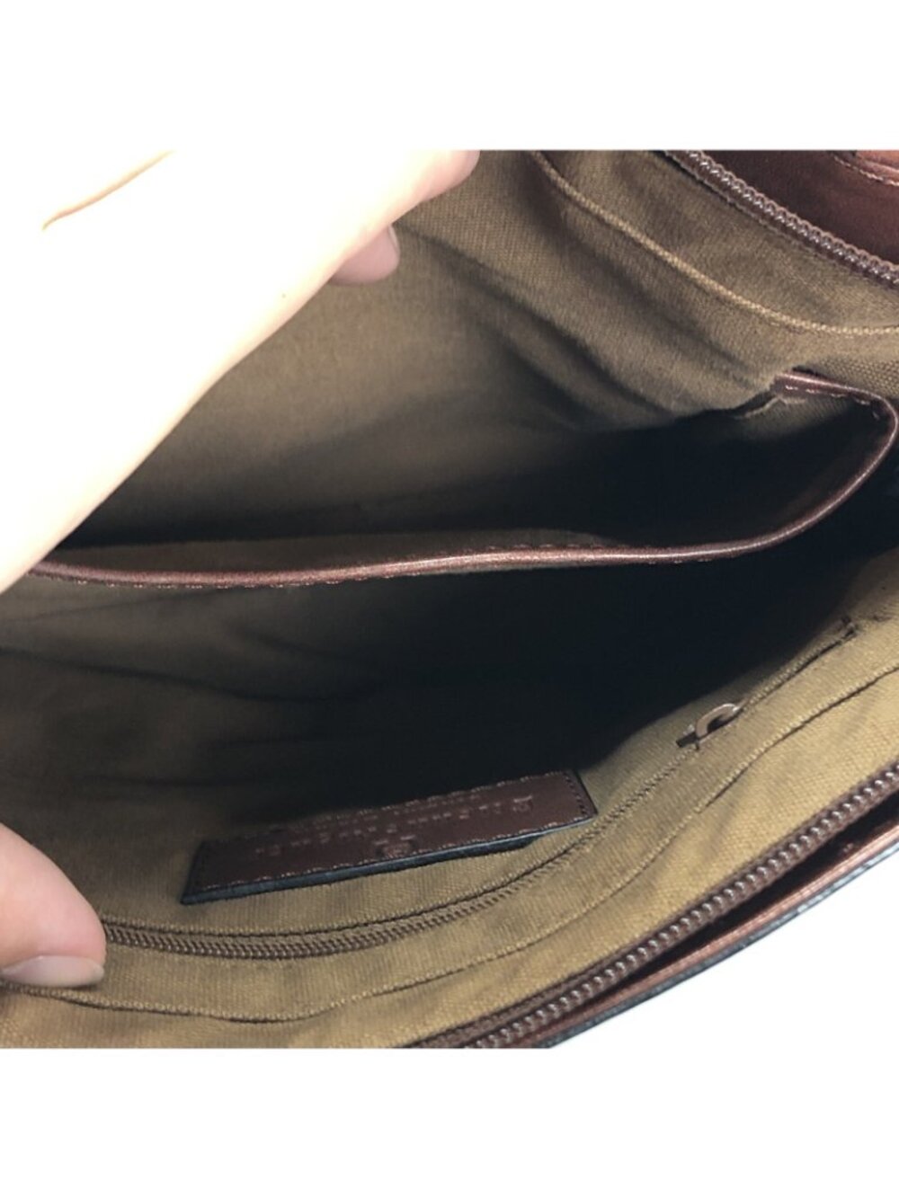 Etienne Aigner Purse Small Brown Genuine Leather Double Handle Hand Bag Casual - Picture 7 of 12